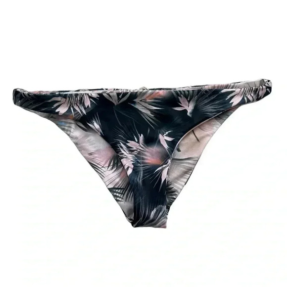 Light Pink Top And Floral Dark Blue Bikini Set, Top: Small Bottom: Large - Picture 9 of 16